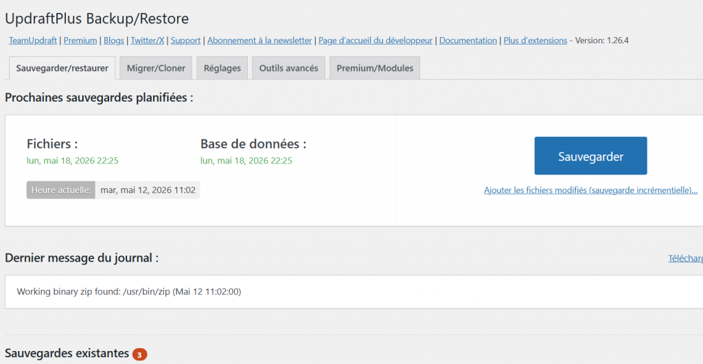Planification et automatisation des sauvegardes du site directement sur Google Drive