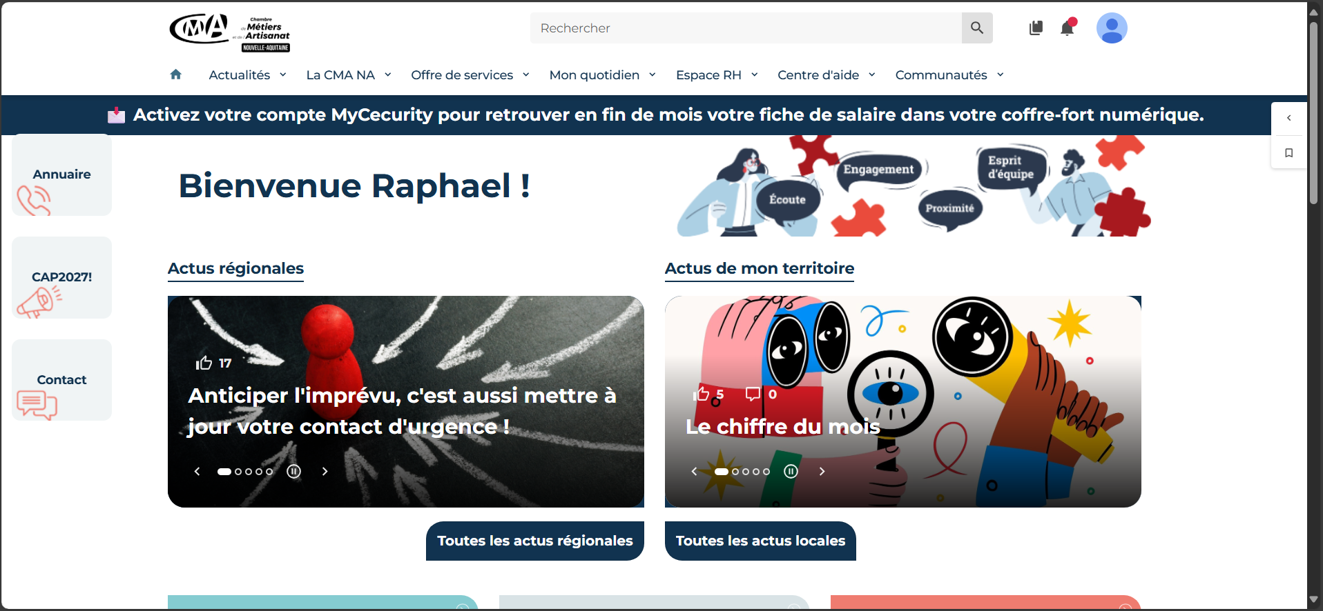 Intranet du CMA
